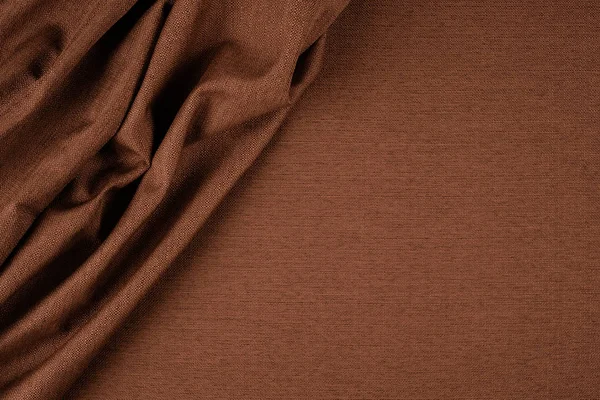 Texture of dark brown fabric close up. — Stock Photo, Image
