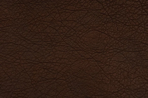 Dark brown leather background. — Stock Photo, Image
