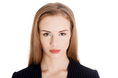 güzel beyaz iş kadın portresi.