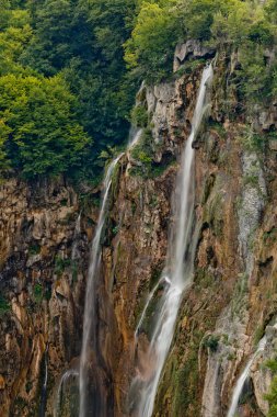 Plitvice Gölleri Milli Parkı'nda güzel manzara. Hırvatistan