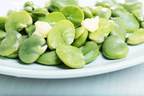 Heap of boiled broad beans — Stock Photo, Image
