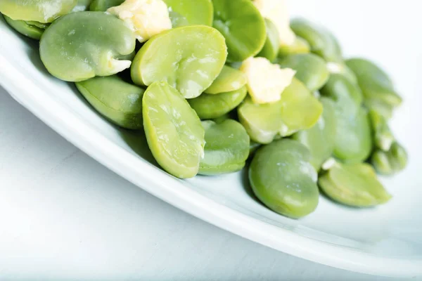 Heap of boiled broad beans — Stock Photo, Image