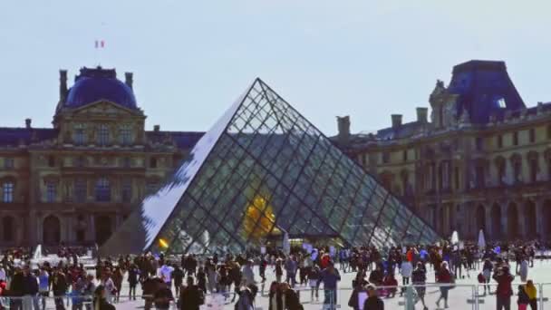 Paris Frankrijk 2018 Het Belangrijkste Museum Art Gallery Van Frankrijk — Stockvideo