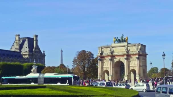 Arc de triomphe du carrousel — Stockvideo