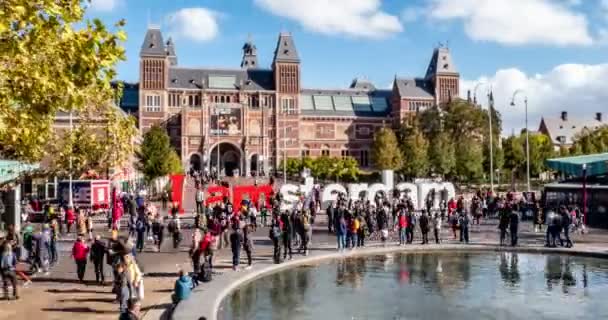 Time lapse video van Iamsterdam teken — Stockvideo