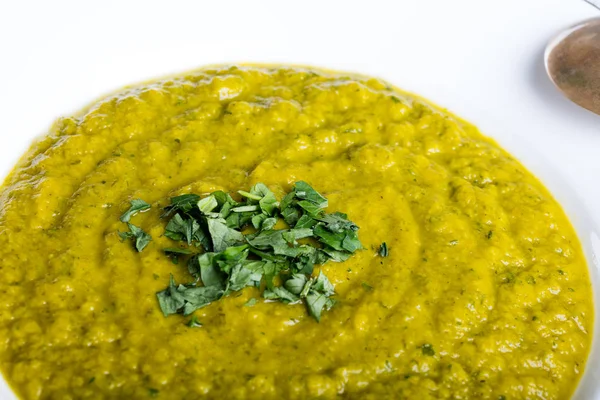 Sup labu hijau dengan peterseli — Stok Foto