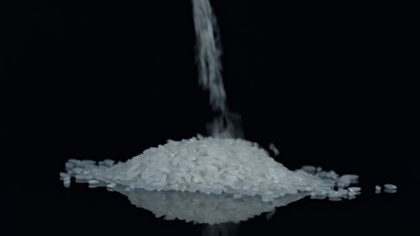 Salt falling on pile, slowmotion — Stock Video