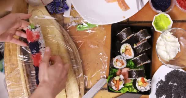 California Maki Sushi — Stock Video