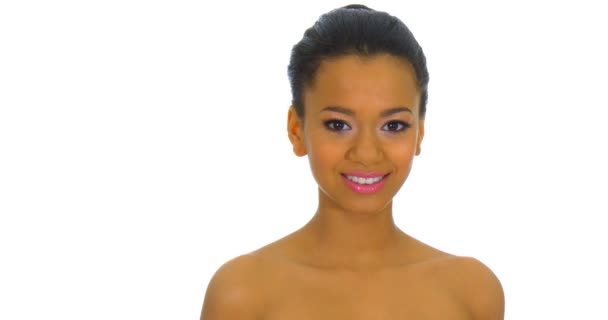 美しい混合人種の女性 — ストック動画