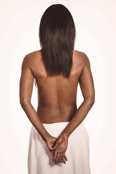 Smoth back of afro american woman — Stock Photo, Image