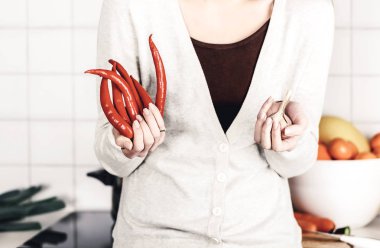 Chili kağıt ve sarımsak