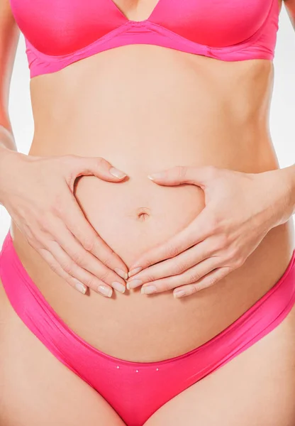 Abdómen grávido, conceito de fertilidade — Fotografia de Stock