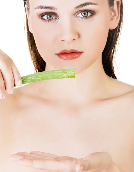 Aloe vera para el cuidado de belleza — Foto de Stock