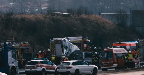 Germany - MARCH 28, 2018: car accident — Stock Video