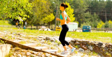 Merdivenlerde jogging açık