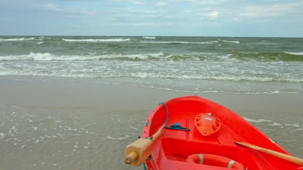 Báltico baywatch barco — Vídeos de Stock