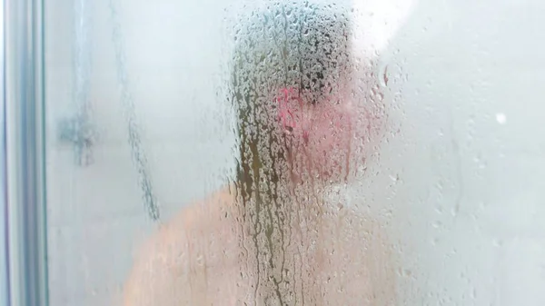 Behind steamy glass — Stock Photo, Image