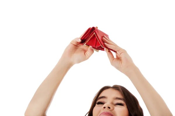 Looking for money in wallet — Stock Photo, Image