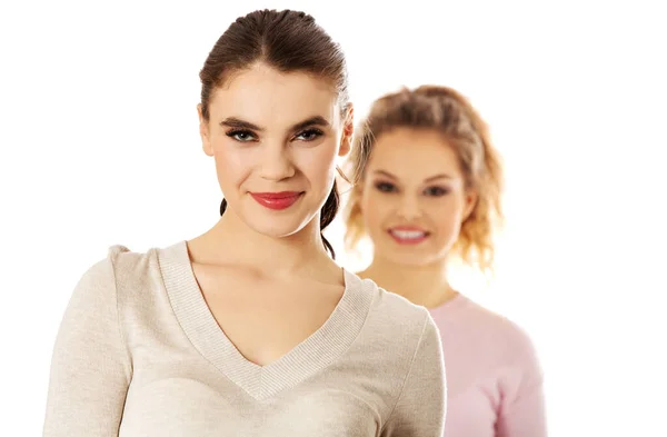 Girlfriends laughing and having fun — Stock Photo, Image