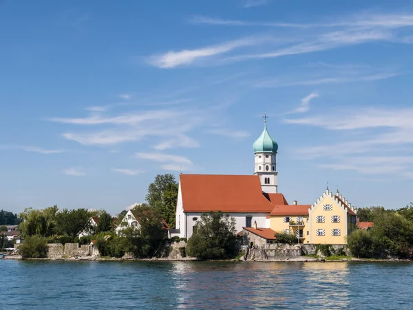 Chiesa di Wasserburg am Bodensee, Lago di Costanza, Germania — Foto Stock