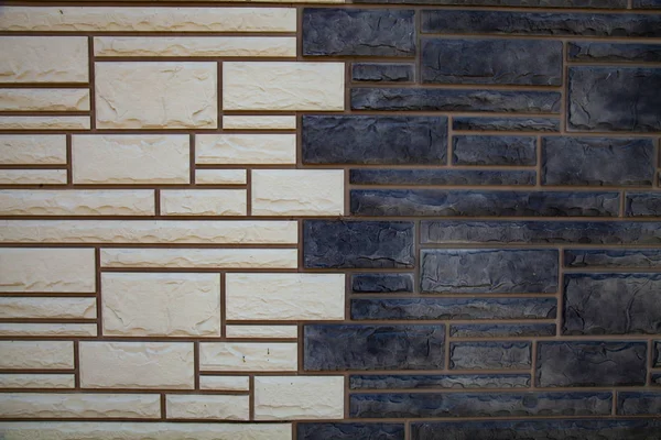Gray Decorative Brick Wall Close Background — Stock Photo, Image