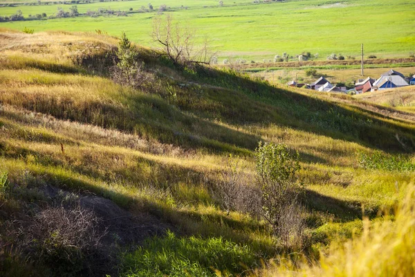 Schöne Aussicht Auf Das Südtal Endlose Wiesen Und Dörfer — Stockfoto