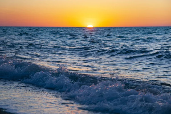 Красивое Море Закате Морской Пейзаж — стоковое фото