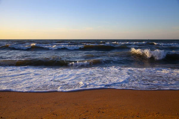 Piękna Plaża Morze Surf Seascape Lato — Zdjęcie stockowe