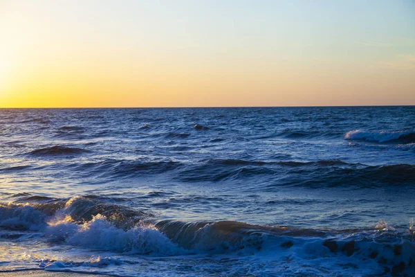 Красивое Море Закате Морской Пейзаж — стоковое фото