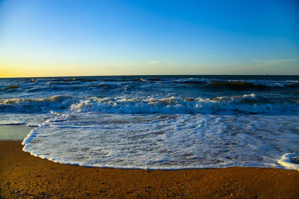 Piękna Plaża Morze Surf Seascape Lato — Zdjęcie stockowe