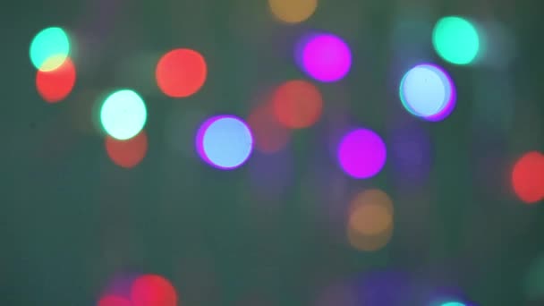 Blurred Lights Blink Dark Background Abstract Holiday Background — Stock Video
