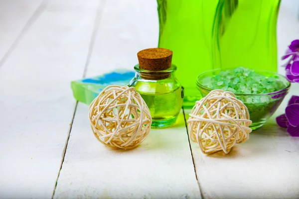 Spa uygulamaları ahşap tablo. 