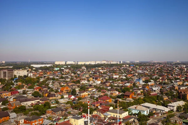 Letecký pohled na město. — Stock fotografie