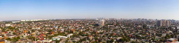 Letecký pohled na město. Panorama. — Stock fotografie