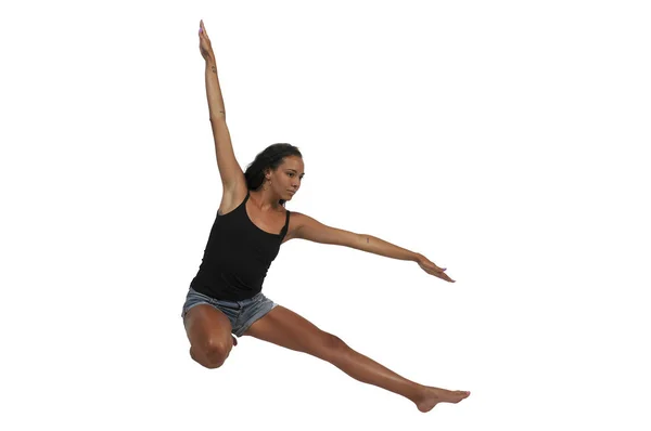 Güzel Genç Kadın Profesyonel Bale Gösterisi Veya Modern Dansçı — Stok fotoğraf