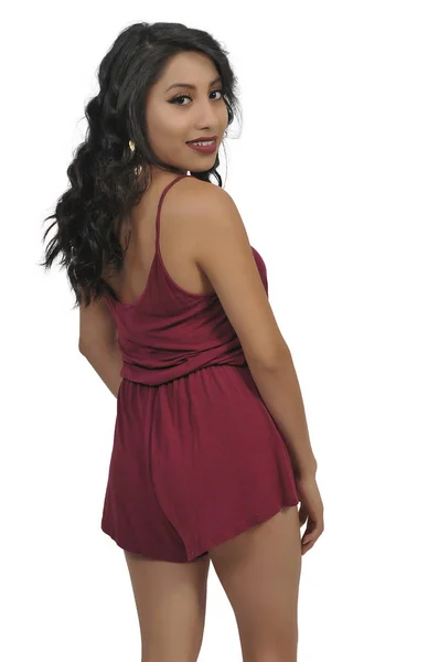 Beautiful Young Attractive Hispanic Woman Modeling Pose — Stock Photo, Image