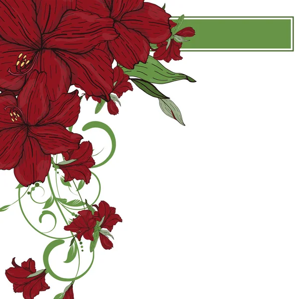 Vector flor invitación, guardar la tarjeta de fecha — Archivo Imágenes Vectoriales