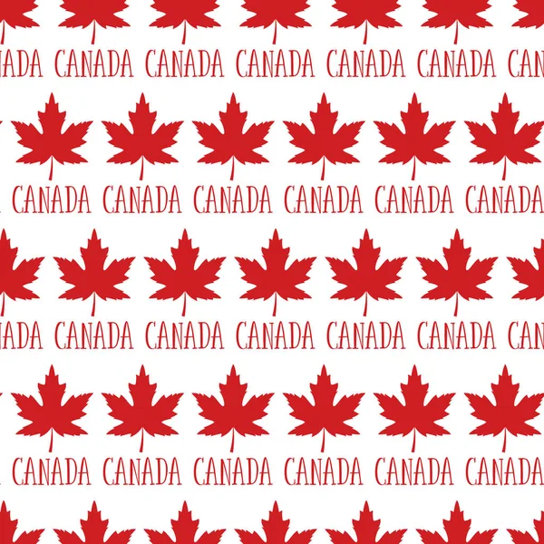 Patter feuille d'érable rouge du Canada — Image vectorielle