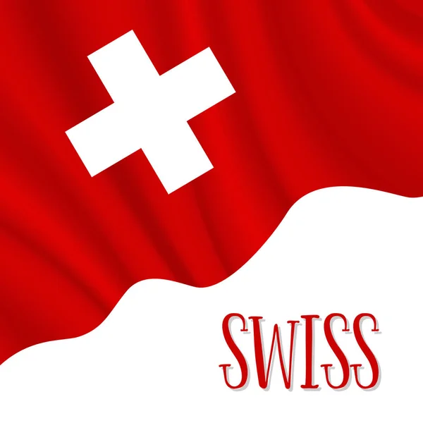 1 Agustus, Hari Kemerdekaan Swiss - Stok Vektor
