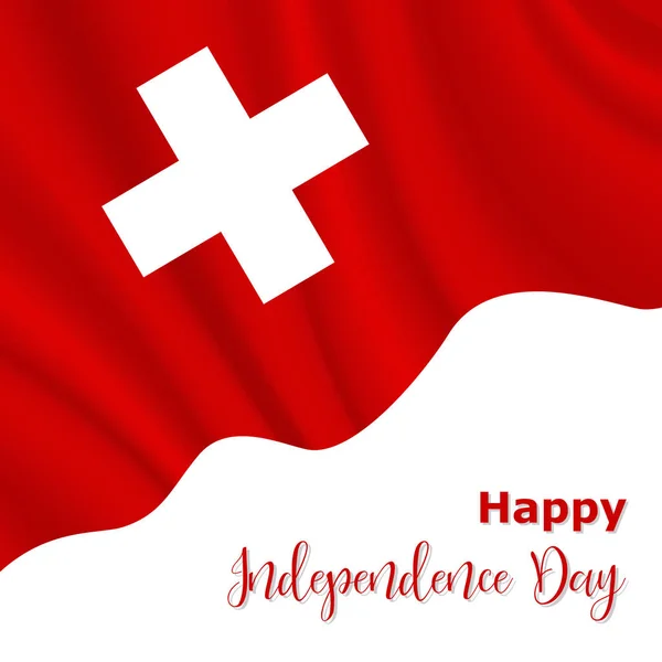 8 월 1 일, 스위스 독립 기념일 — 스톡 벡터
