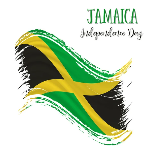 8月6日, 牙买加独立日背景 — 图库矢量图片