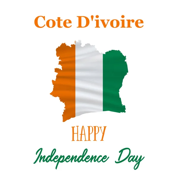 7 agosto, Cote Divoire Giorno dell'Indipendenza — Vettoriale Stock