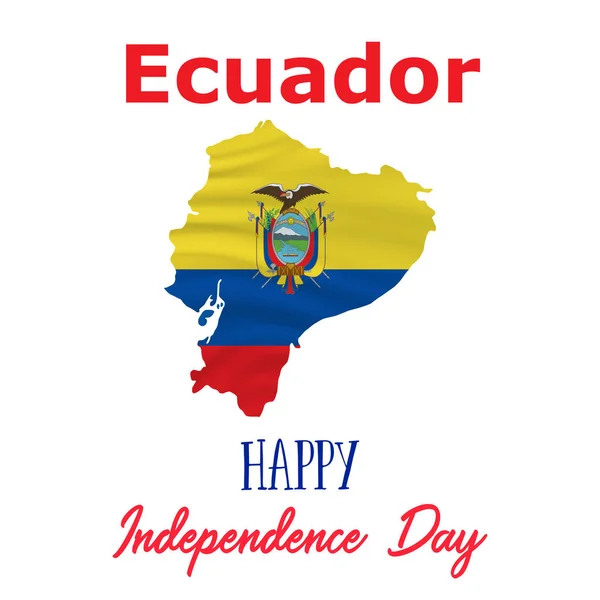 10 de agosto, Ecuador Fondo Día de la Independencia — Vector de stock