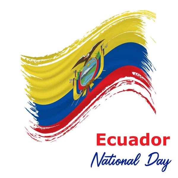 10. srpna, Den nezávislosti Ekvádor pozadí — Stockový vektor