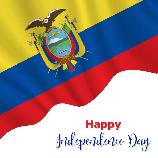 10 agosto, Ecuador - Giornata dell'indipendenza — Vettoriale Stock