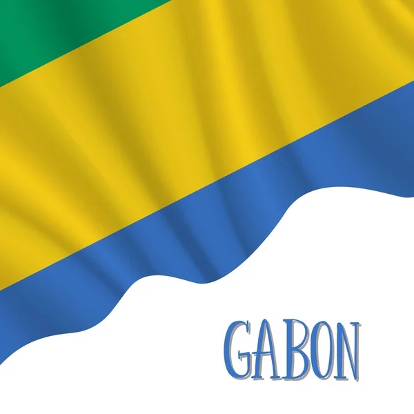 17 de agosto, Gabón Fondo Día de la Independencia — Vector de stock