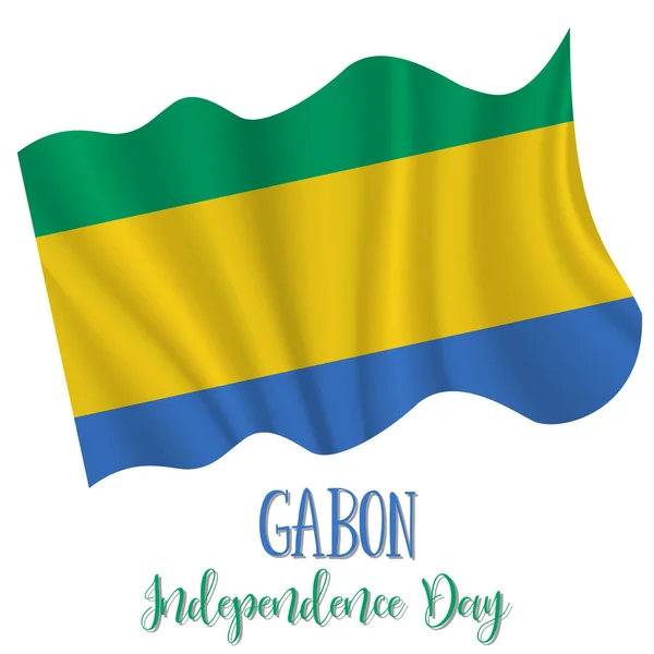 17 August, Gabon Independence Day background — Stock Vector