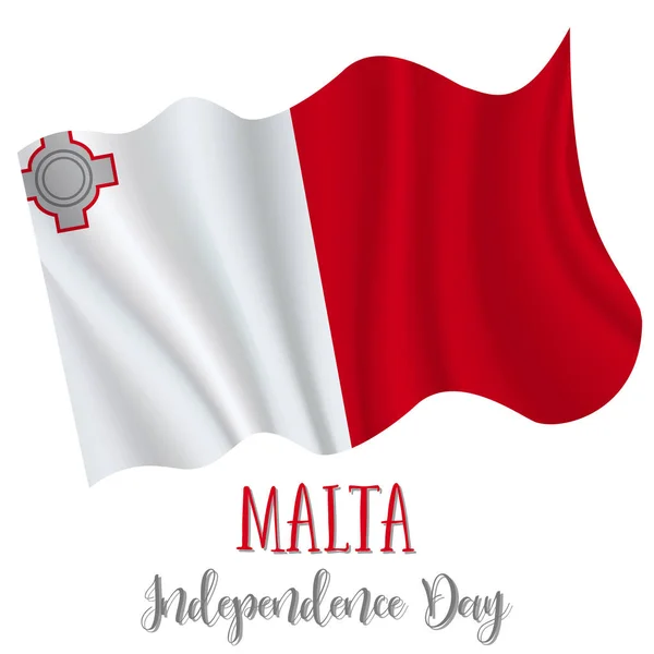 21 сентября, День независимости Мальты — стоковый вектор