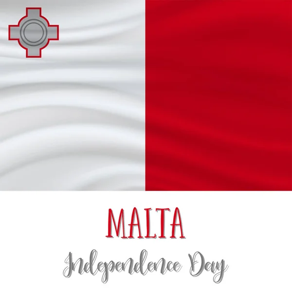 21 settembre, Malta Giornata dell'indipendenza — Vettoriale Stock