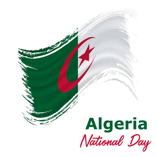 5 luglio, giorno dell'indipendenza dell'Algeria — Vettoriale Stock